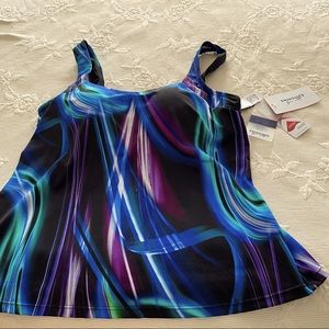 (Swim Suits For All) beautiful blues never wore with tags.Size 14